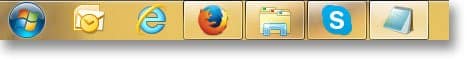 Windows taskbar showing outlook, internet explorer, skype, notepad icons