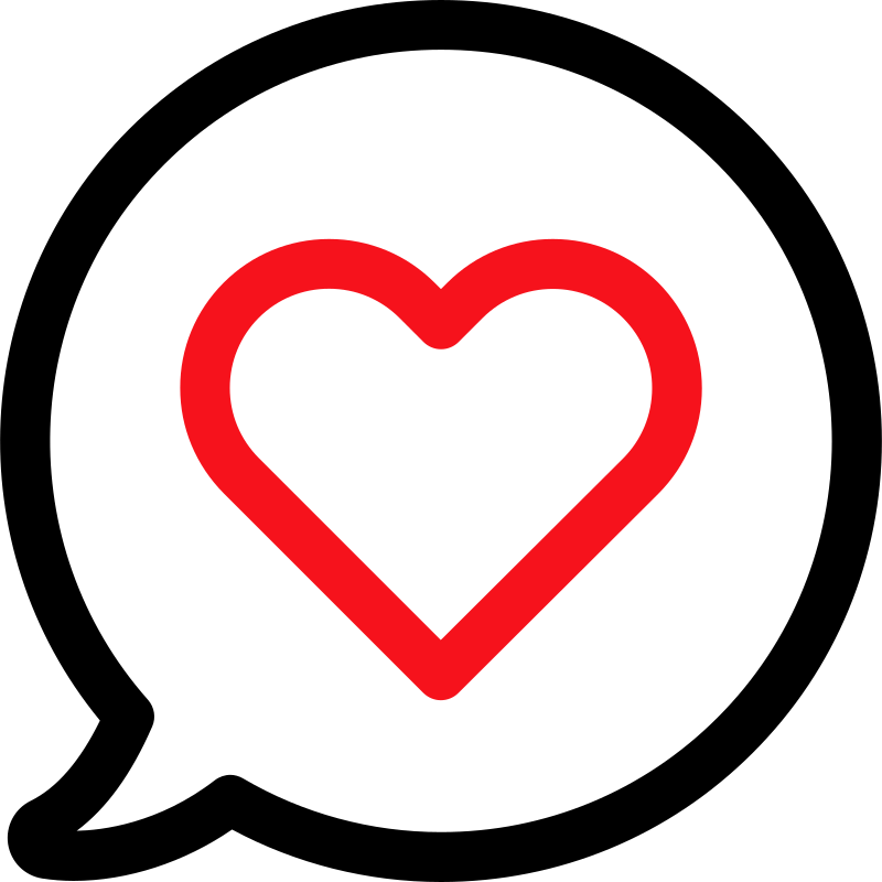 heart chat symbol